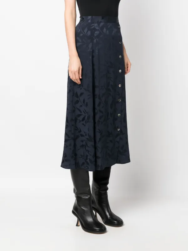 Zadig&Voltaire June Jac Ikat Silk Skirt | Blue | FARFETCH