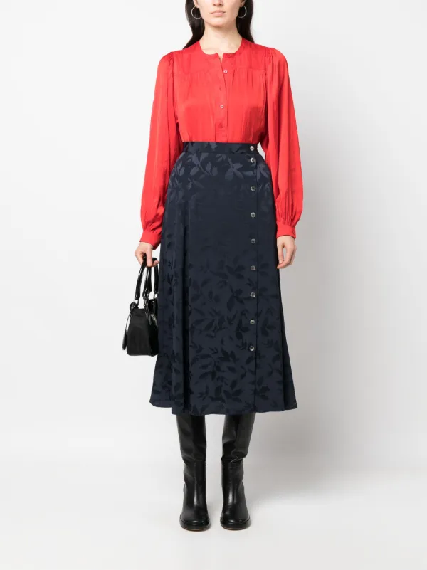 Zadig&Voltaire June Jac Ikat Silk Skirt | Blue | FARFETCH