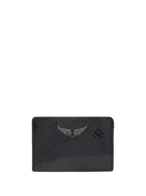 Zadig&Voltaire logo-plaque embossed leather cardholder