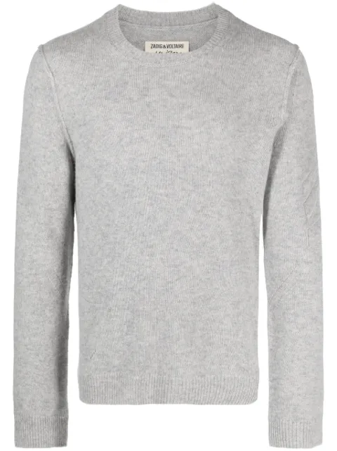Zadig&Voltaire Kennedy logo-embroidered cashmere jumper