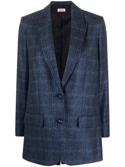 Zadig&Voltaire check-pattern wool blazer