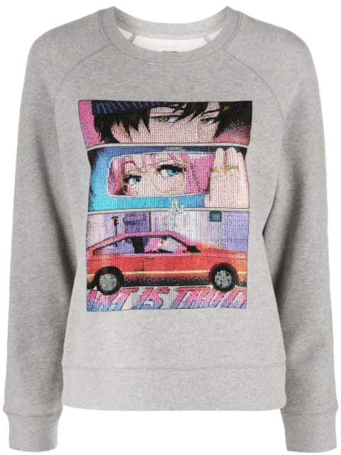 Zadig&Voltaire - rhinestone-embellished graphic-print sweatshirt