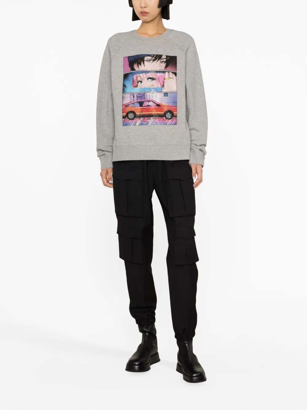Zadig&Voltaire T-shirt verfraaid met stras - Grijs
