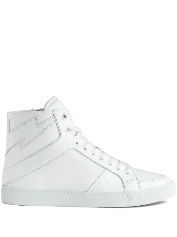Zadig Voltaire ZV1747 Leather high top Sneakers White FARFETCH AE
