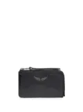 Zadig&Voltaire glossy python-effect cardholder - Black