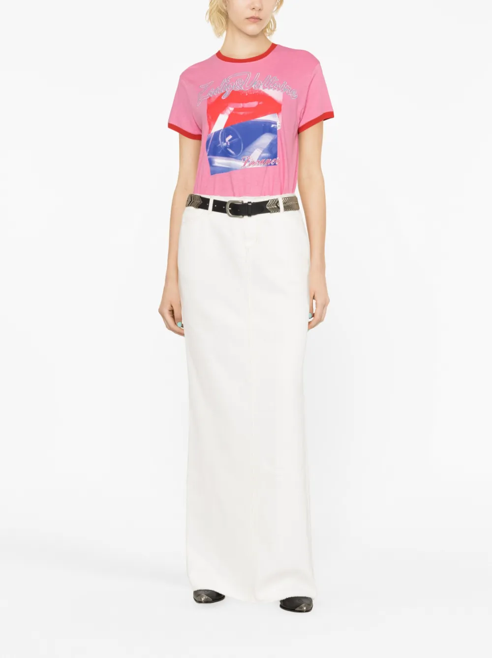 Zadig&Voltaire Zoe graphic-print T-shirt - Roze