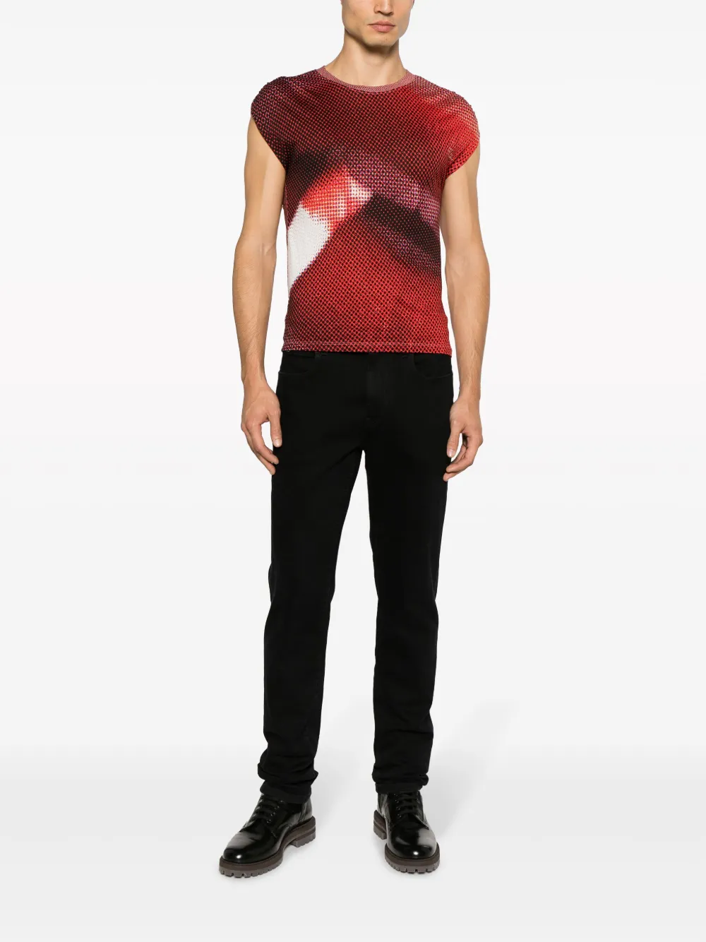 Shop Zadig & Voltaire Adele Graphic-print Vest In Red