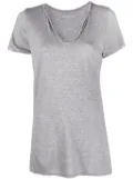 Zadig&Voltaire star-buttons Henley-neck T-shirt - Grey