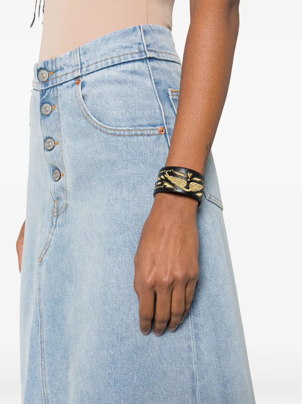 Zadig&Voltaire Lenny armband met logoplakkaat - Zwart