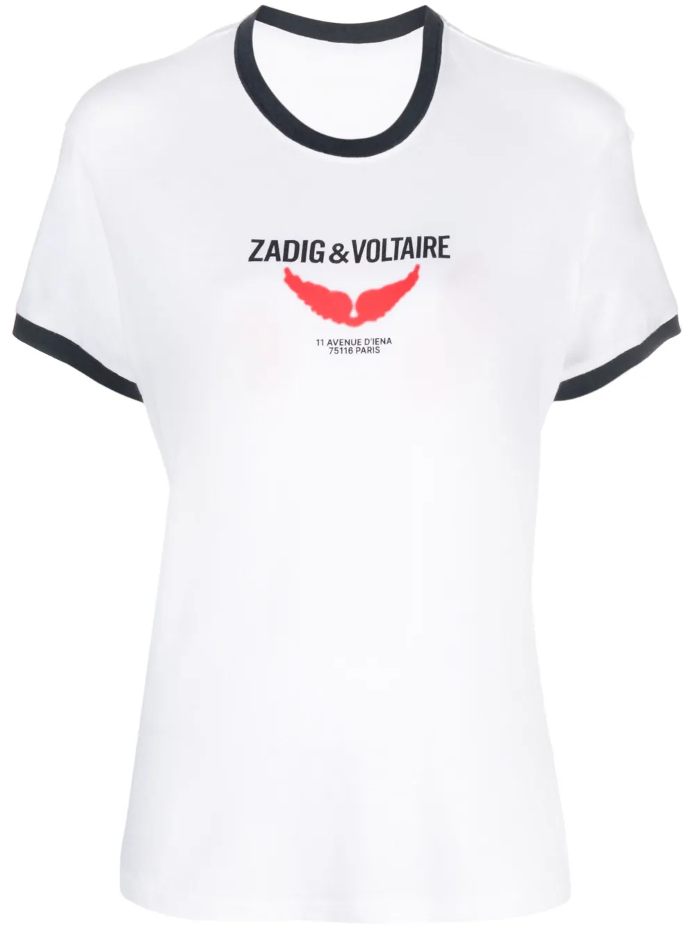 ZADIG & VOLTAIRE ZOE WINGS LIBERTÉ PRINTED T-SHIRT