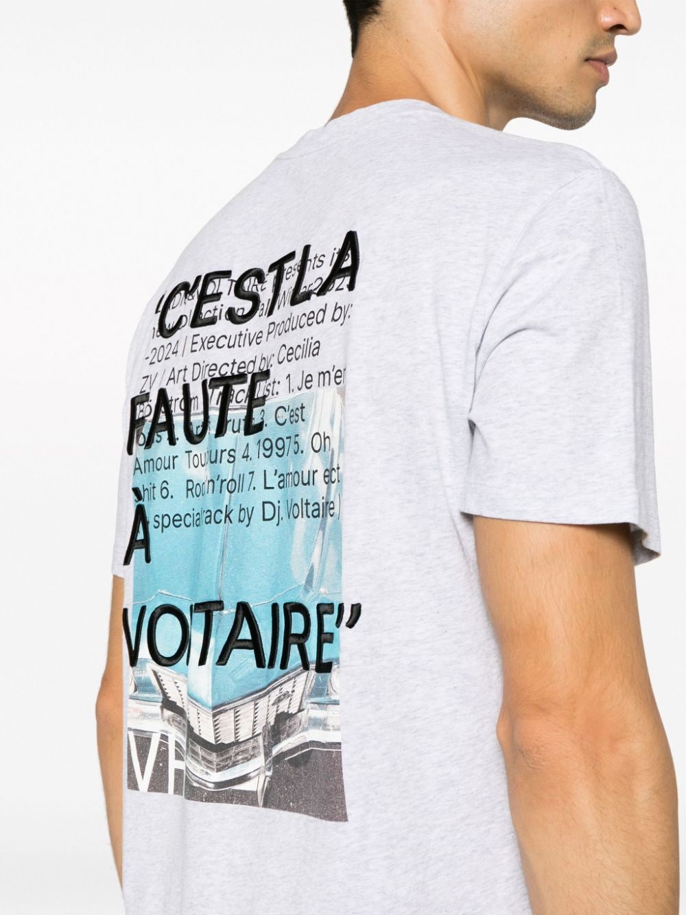 Zadig&Voltaire T-shirt met geborduurde tekst Grijs