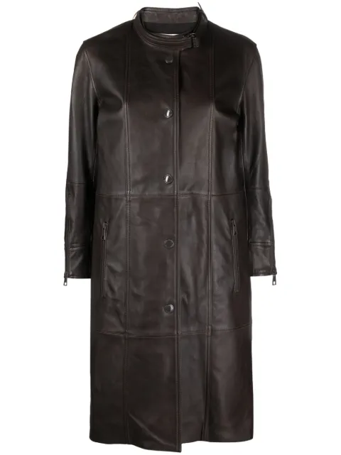 Zadig&Voltaire Mira leather midi coat