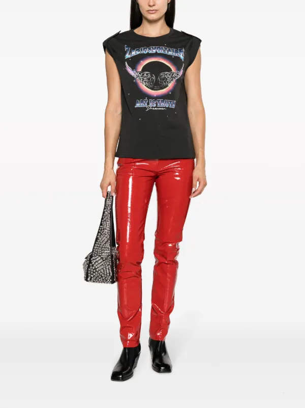 Vinyl red trousers new arrivals