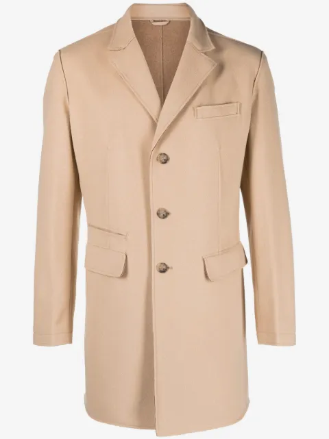 Karl Lagerfeld exposed-seam single-breasted midi coat