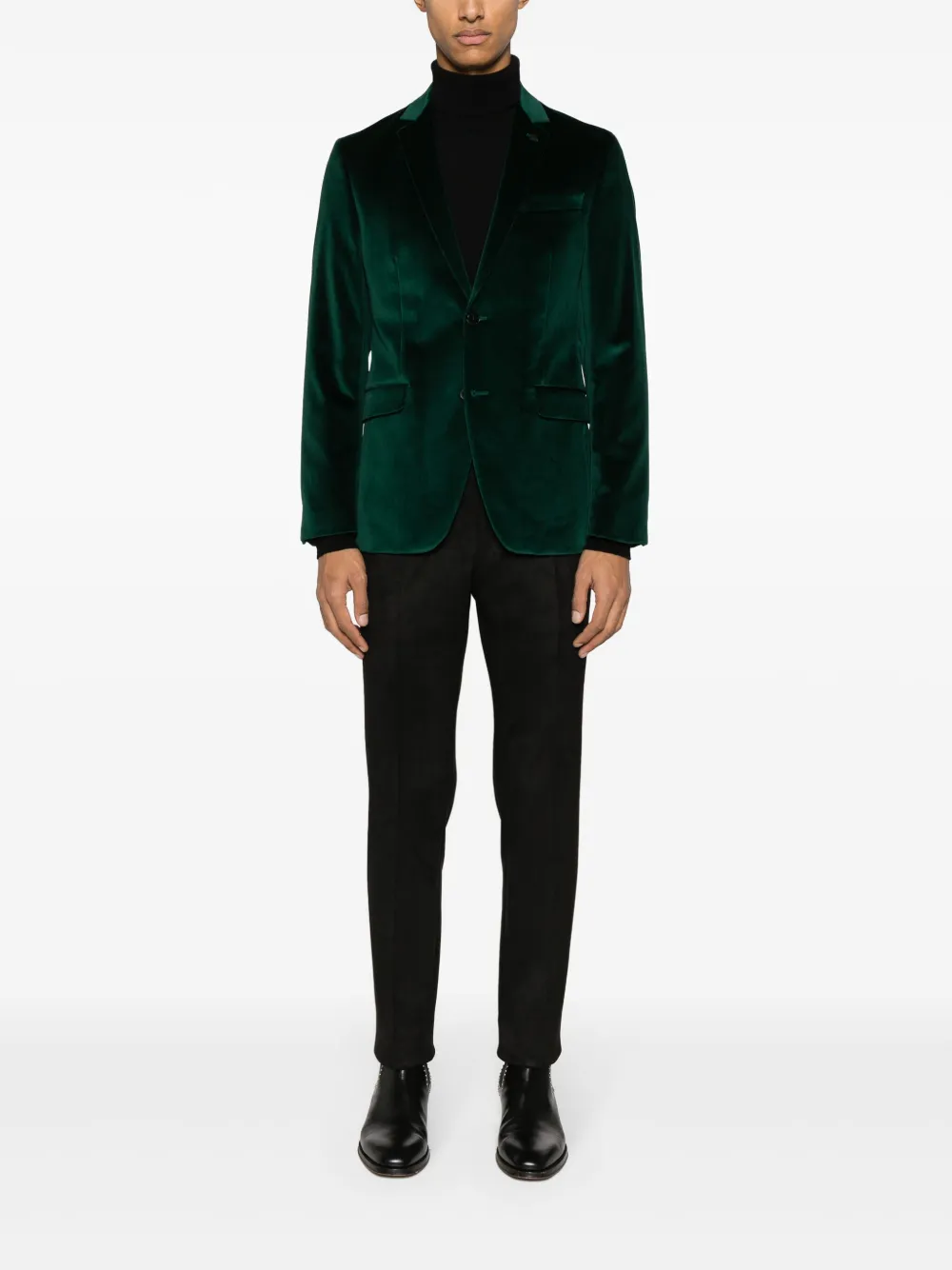 Karl Lagerfeld Clever fluwelen katoenen blazer - Groen