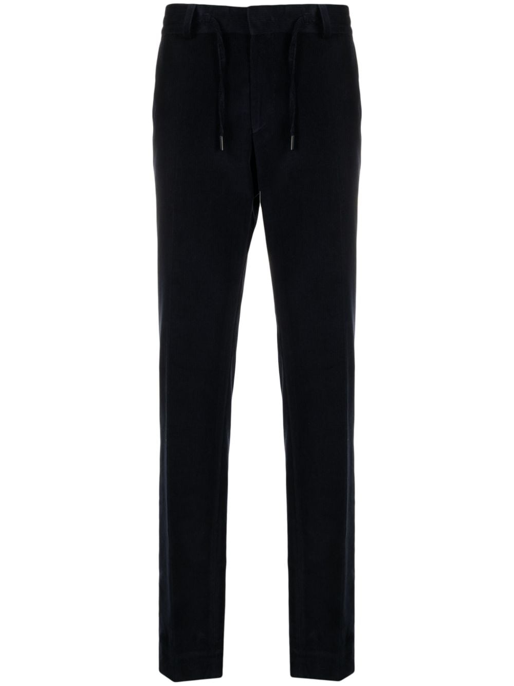 Karl Lagerfeld Pace Drawstring Slim-cut Trousers In Blue