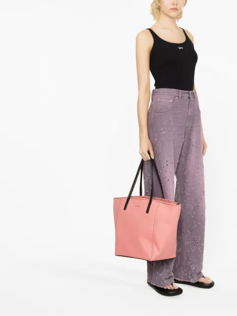 BY FAR Club canvas tote bag 23SSCBTTTPBCNLLAR - 1