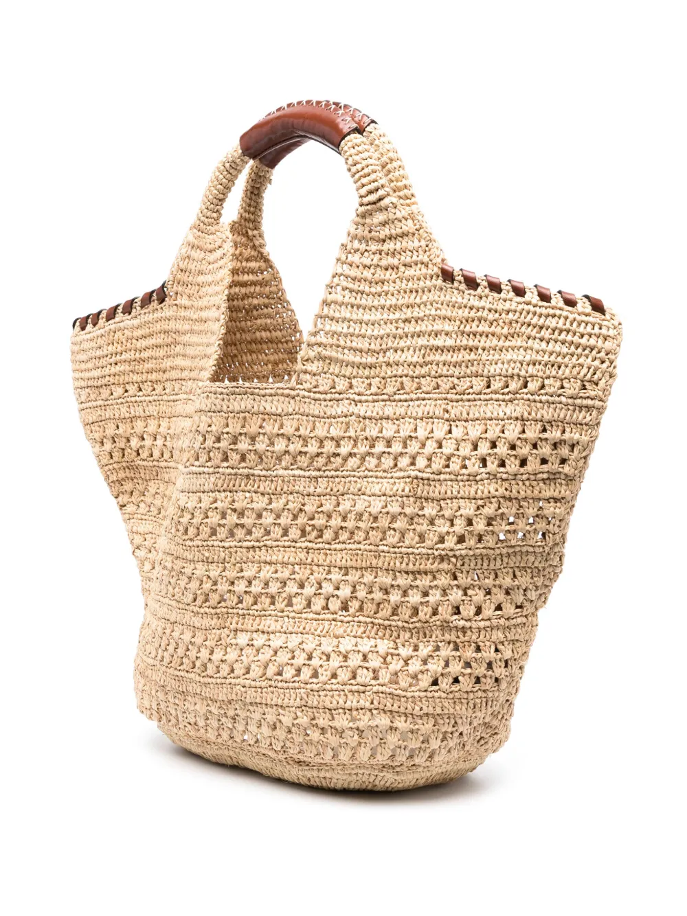 Shop Ba&sh Ara Raffia Tote Bag In Nude