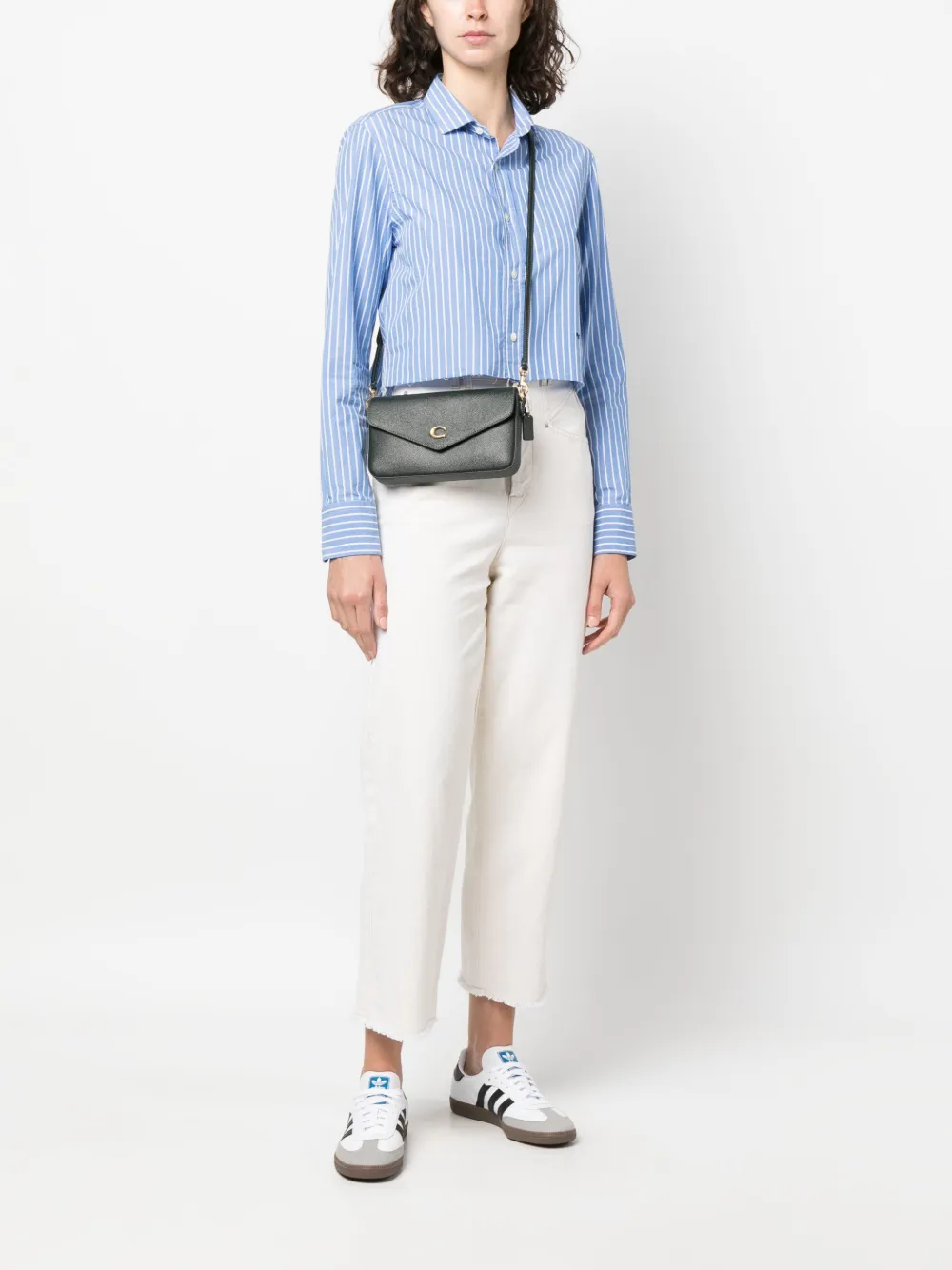 Coach Wyn leren crossbodytas - Groen