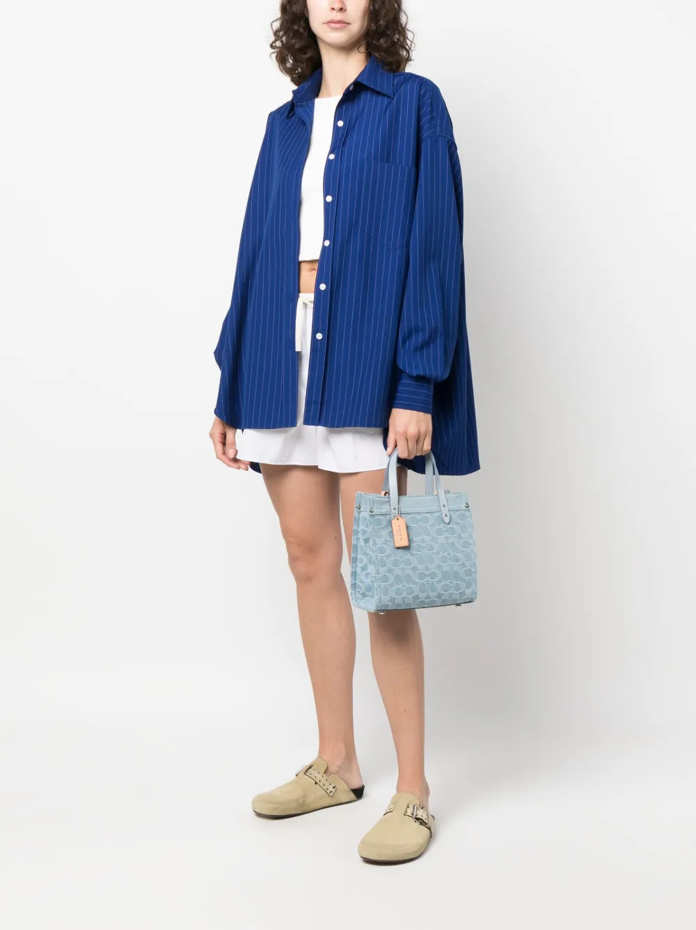 Coach Field shopper met monogram - Blauw