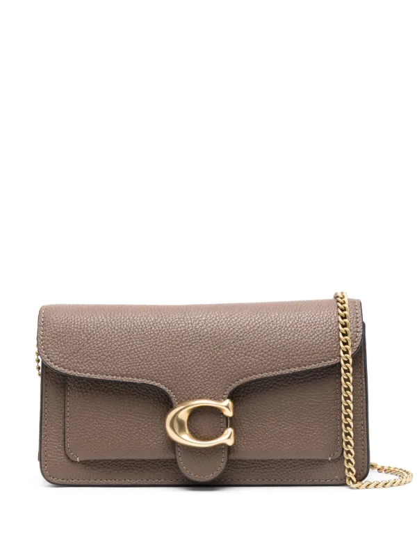 Coach logo plaque crossbody bag women Calf Leather One Size Brown