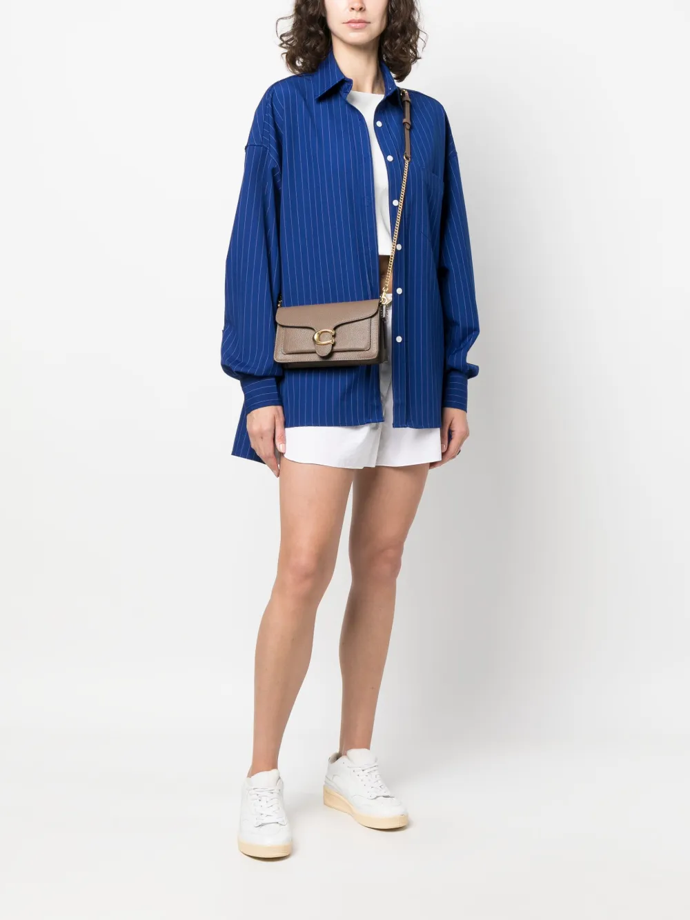 Coach Crossbodytas met logoplakkaat - Bruin