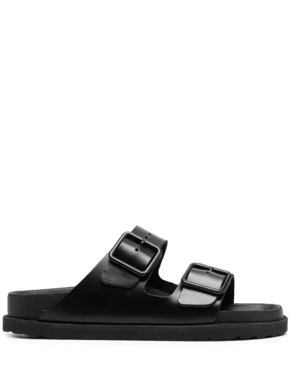 Birkenstock logo embossed open toe Slides Farfetch