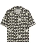 Palm Angels palm-tree print bowling shirt - Black