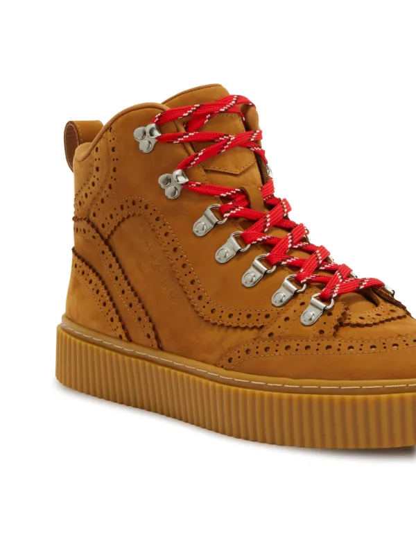 Orange brown boots top