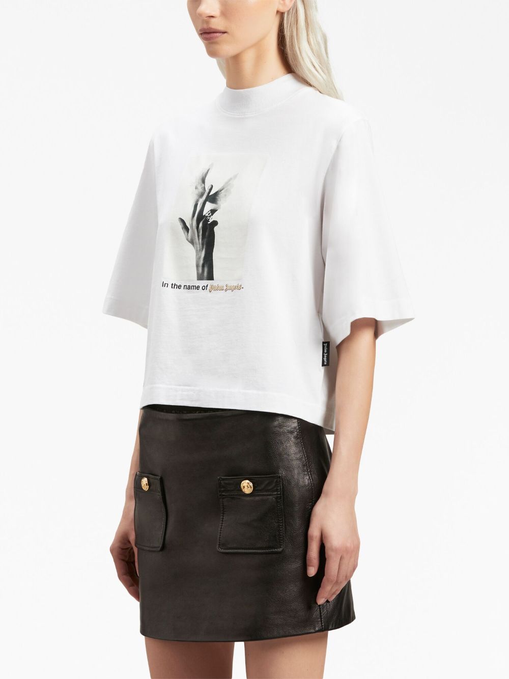 Shop Palm Angels Wings Short-sleeve T-shirt In White
