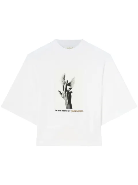 Palm Angels playera con motivo Wings
