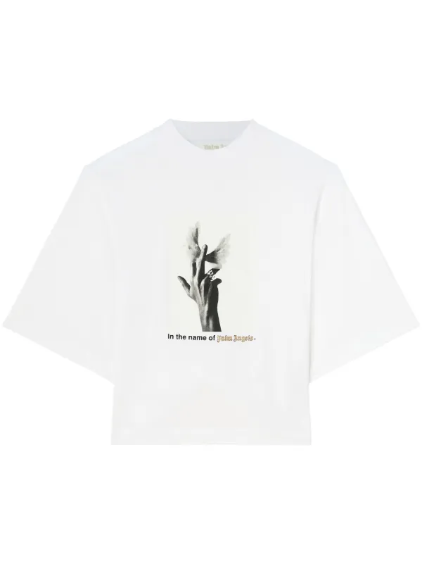 Palm Angels｜SHORT-SLEEVED ROUND NECK T-SHIRTS (PWAA020E 20203740_50605023_600.jpg