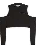 Palm Angels logo-print cut-out top - Black