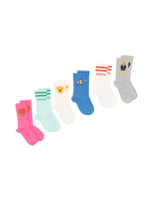 Mini Rodini set of six ribbed cotton socks