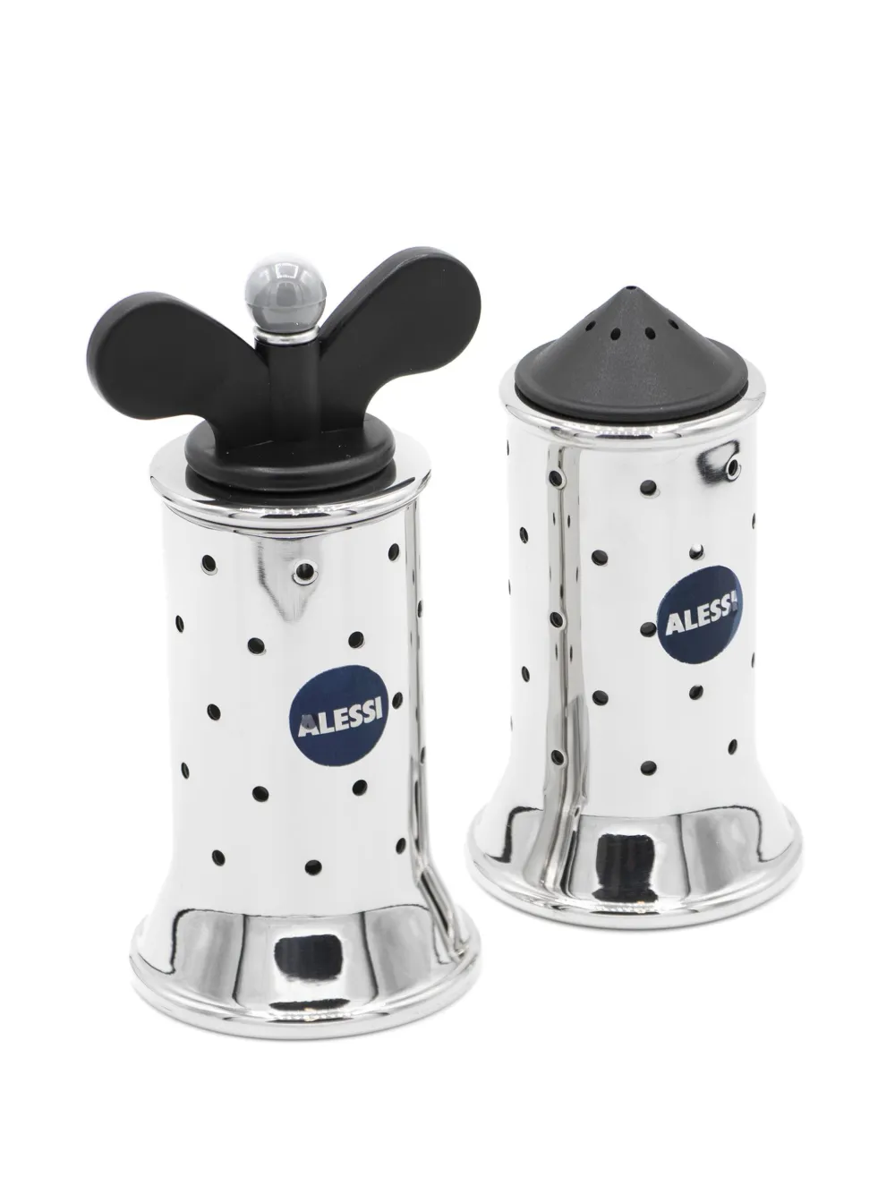 Alessi MGSal salt & pepper shaker set - SET MACINA PEPE E SPARGI SALE ACCIAIO E NERO