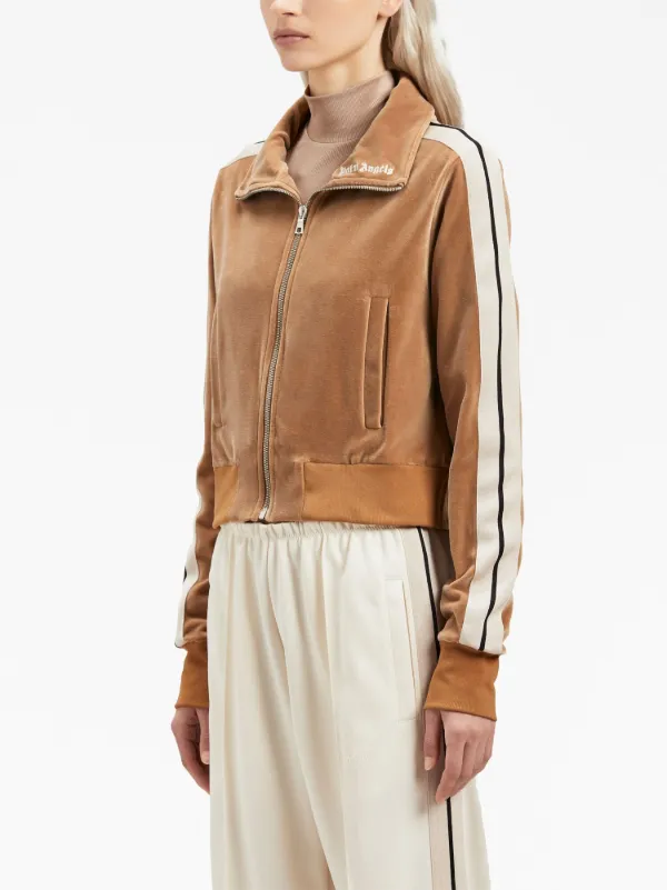 Palm Angels side stripe Velvet Track Jacket Farfetch