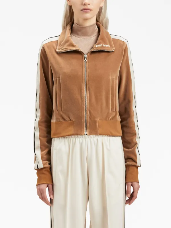 Velvet track jacket top
