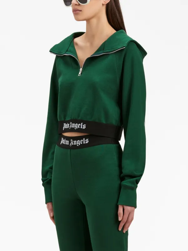 Palm angels hot sale women's crop hoodie