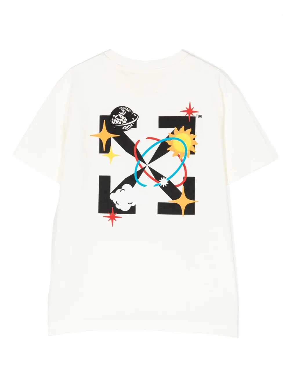 Off-White Kids Katoenen T-shirt - Wit