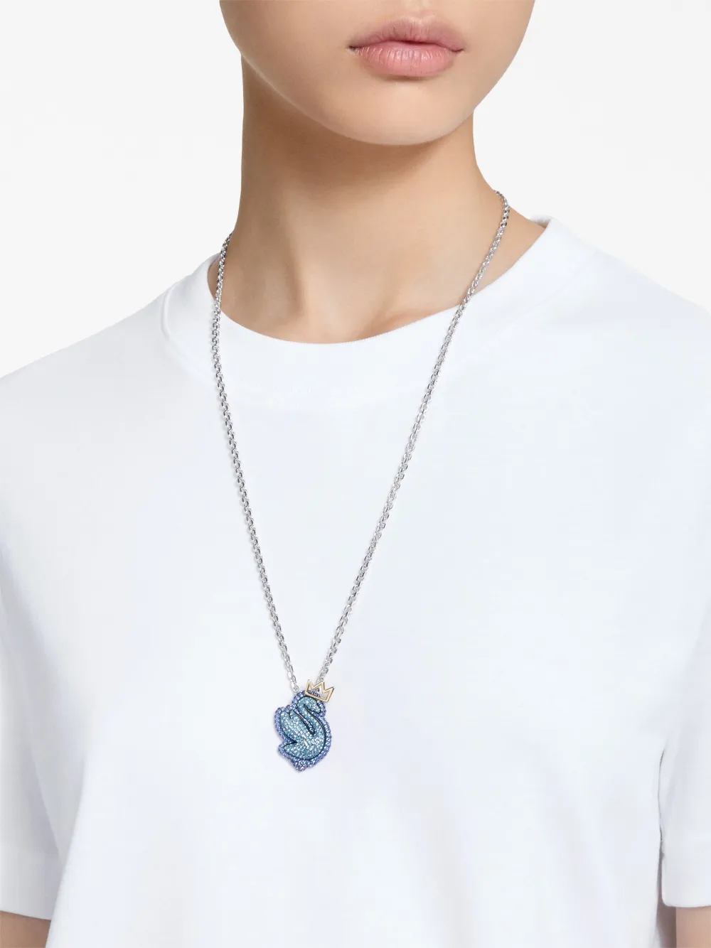 Swarovski Halsketting verfraaid met kristallen - Zilver