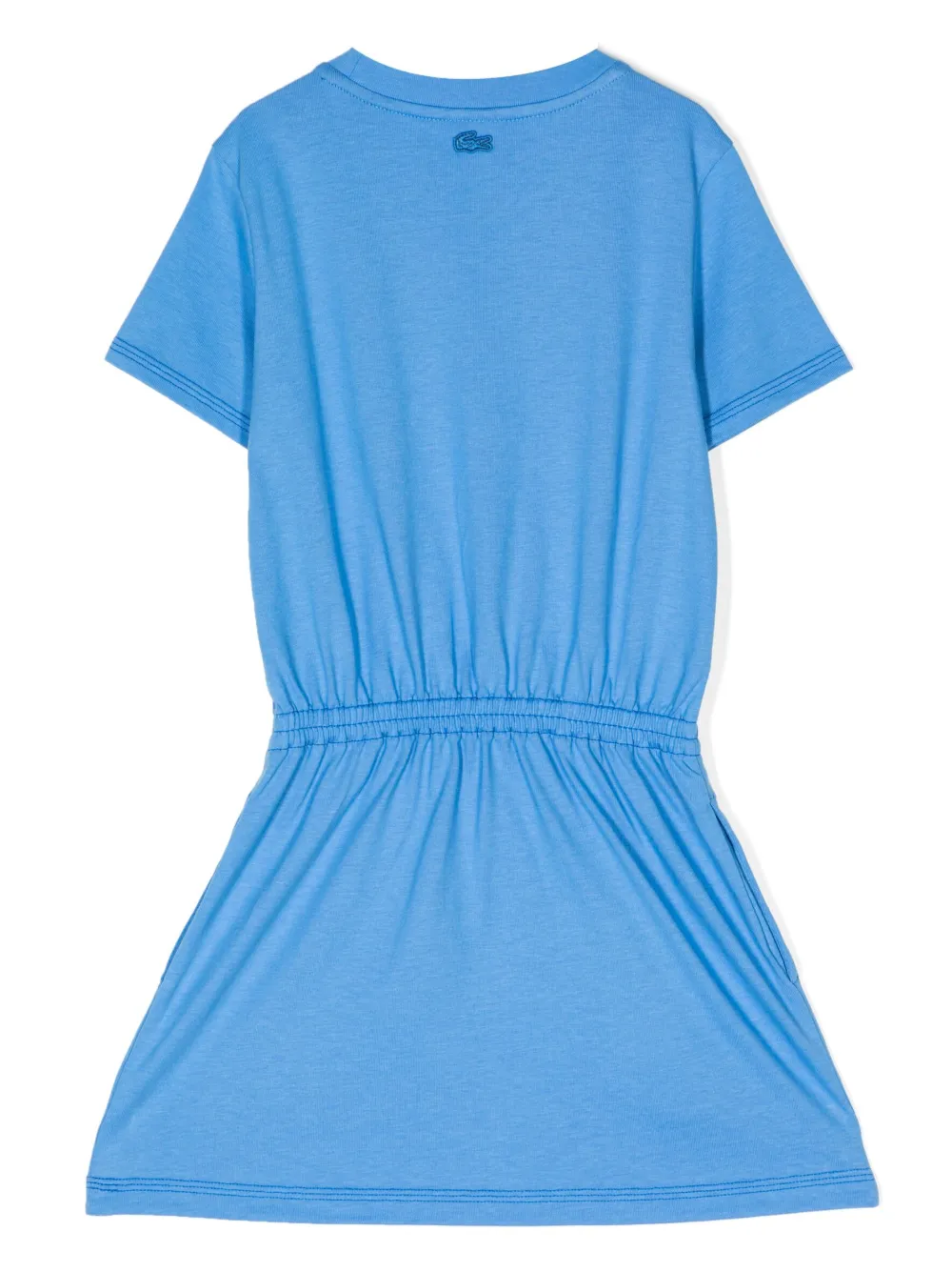 Lacoste Kids logo-print elasticated-waist dress - Blauw