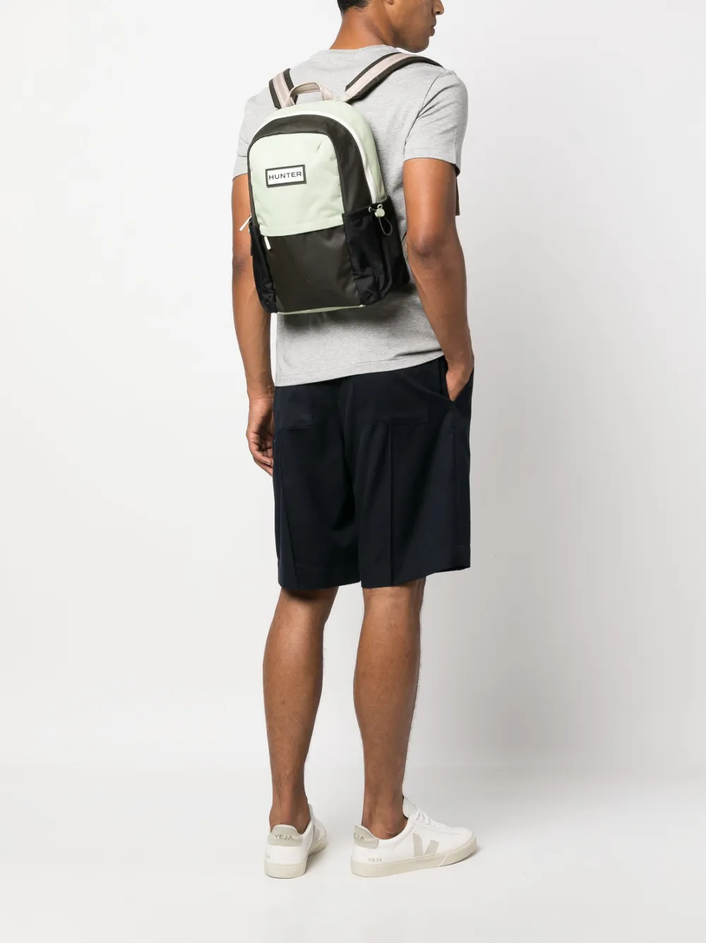 Hunter Rugzak met colourblocking - Zwart