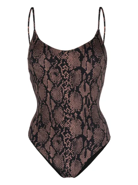 Fisico - snakeskin-print swimsuit