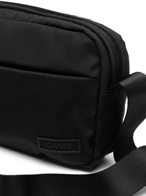 GANNI Festival logo-patch crossbody bag A5137 - 3