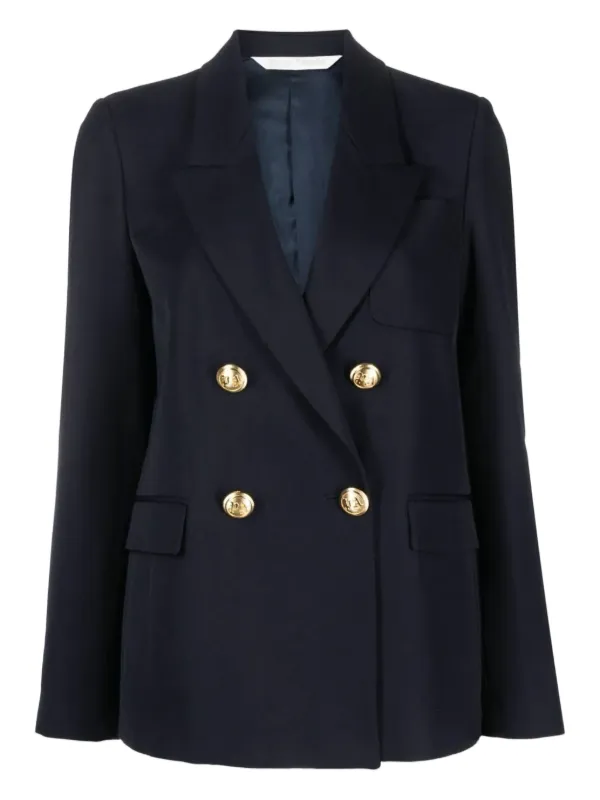 ジャケット・アウター Palm Angels double-breasted blazer 50 Palm Angels palm-embroidered Blazer | Blue | FARFETCH AO
