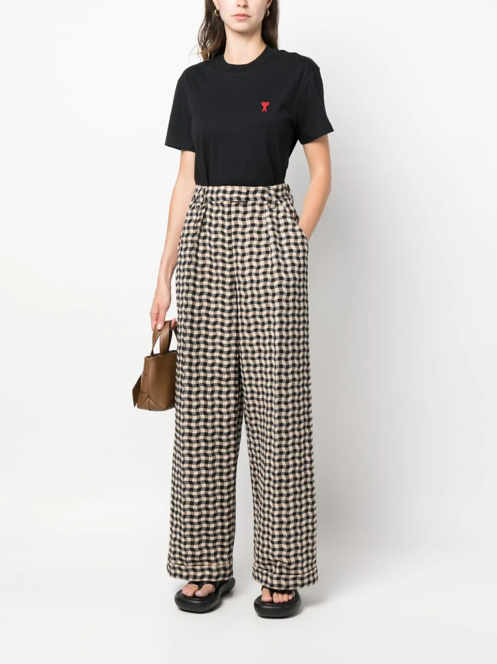 Kenzo Geruite broek - Beige