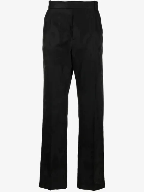 Alexander McQueen jacquard tailored trousers