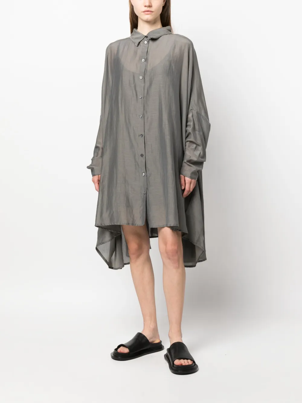 Semicouture oversized long-sleeve shirt - Grijs