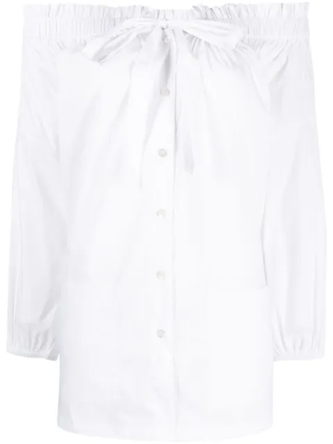 Semicouture shirred-effect blouse