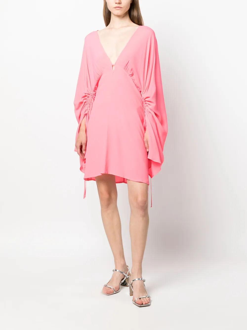 Semicouture Mini-jurk met V-hals - Roze